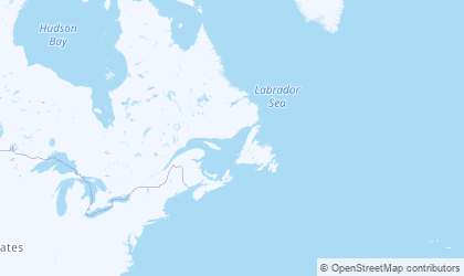 Landkarte von Newfoundland and Labrador