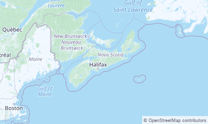 Landkarte von Nova Scotia