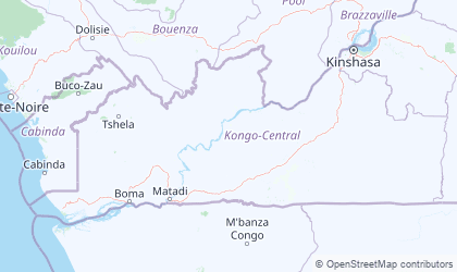 Landkarte von Bas-Congo
