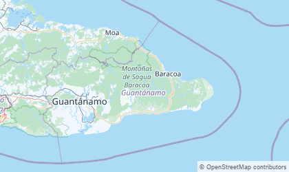 Landkarte von Guantánamo