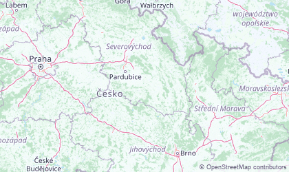 Landkarte von Pardubitz