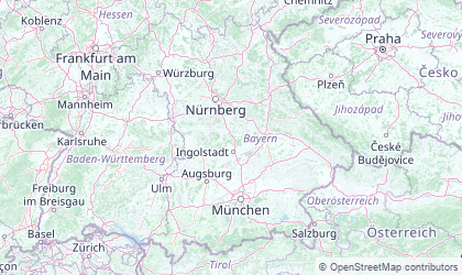 Landkarte von Bayern