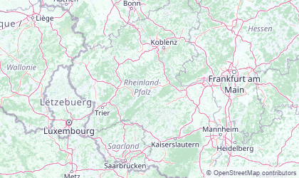 Landkarte von Rheinland-Pfalz