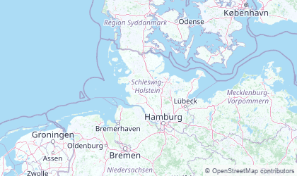 Landkarte von Schleswig-Holstein