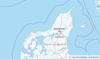 Landkarte von Nord Jütland