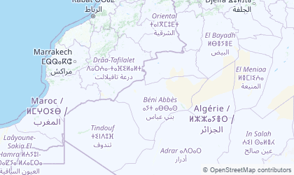 Landkarte von West-Algerien
