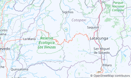 Landkarte von Cotopaxi