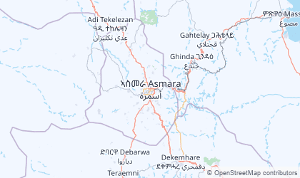 Landkarte von Maekel Region