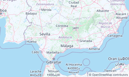 Landkarte von Andalusien