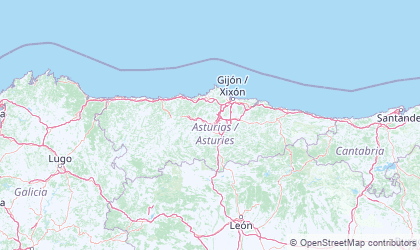 Landkarte von Asturien