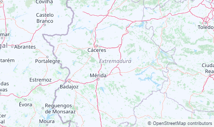 Landkarte von Extremadura
