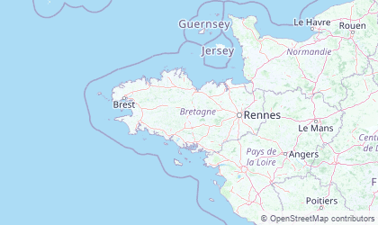 Landkarte von Bretagne