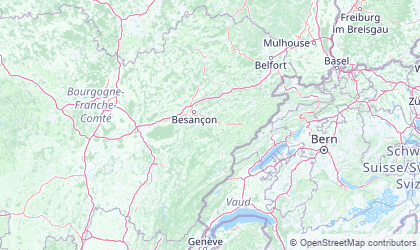 Landkarte von Franche-Comté