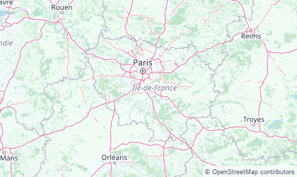 Landkarte von Île-de-France