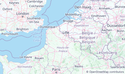 Landkarte von Pas-de-Calais