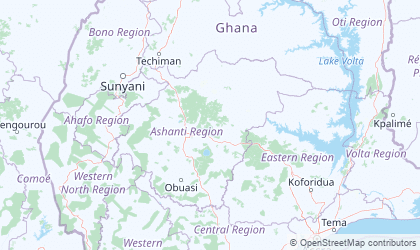 Landkarte von Ashanti