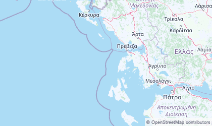 Landkarte von Ionische Inseln