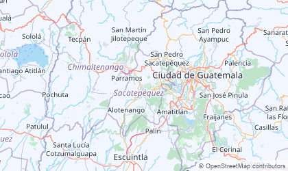 Landkarte von Sacatepéquez