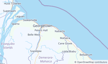 Landkarte von Demerara-Mahaica