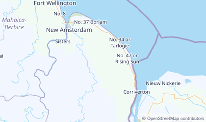 Landkarte von East Berbice-Corentyne