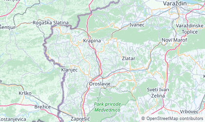 Landkarte von Krapinsko-Zagorska