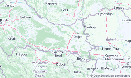 Landkarte von Slawonien