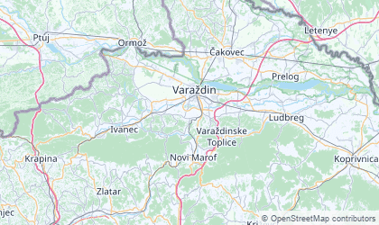 Landkarte von Varaždinska