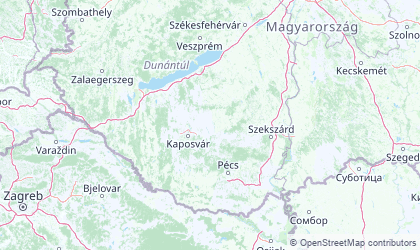 Landkarte von Südtransdanubien