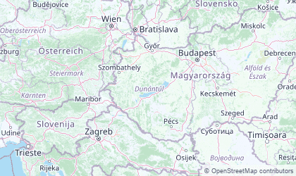 Landkarte von Westtransdanubien