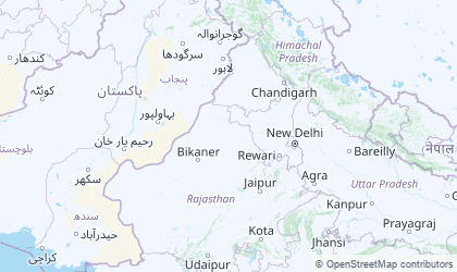 Landkarte von Nord-Indien
