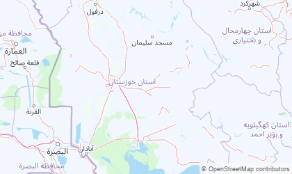 Landkarte von Khuzestan