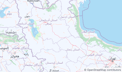 Landkarte von Tabriz
