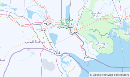 Landkarte von Basra Governorate