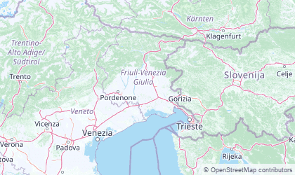 Landkarte von Friaul-Julisch Venetien