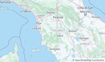 Landkarte von Toskana