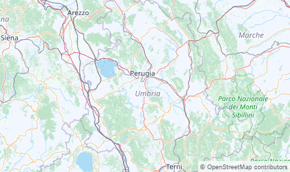 Landkarte von Umbrien