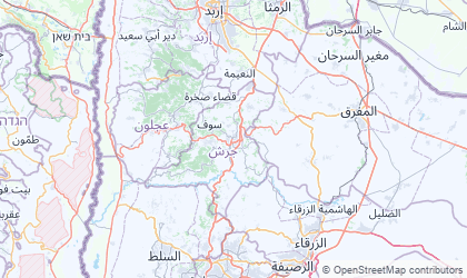 Landkarte von Jerash