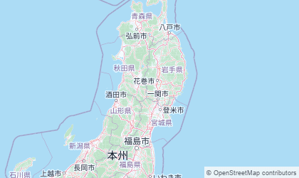 Landkarte von Tōhoku