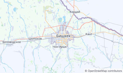 Landkarte von Bishkek