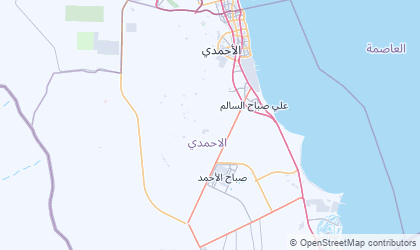 Landkarte von Al Ahmadi