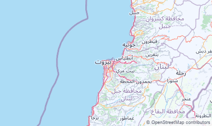 Landkarte von Beyrouth