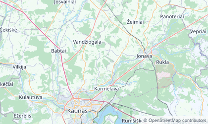 Landkarte von Kauno