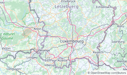 Landkarte von Luxembourg