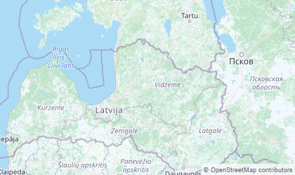 Landkarte von Zentral-Livland