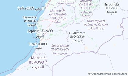 Landkarte von Souss-Massa-Drâa