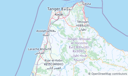 Landkarte von Tanger-Tétouan