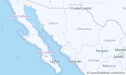 Landkarte von Nord-Mexiko