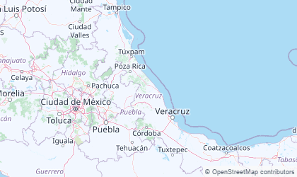 Landkarte von Ost-Mexiko