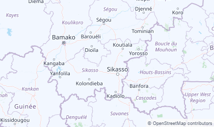 Landkarte von Sikasso