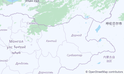 Landkarte von Ost-Mongolei